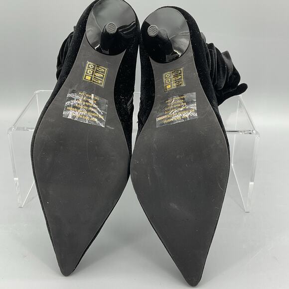 NEW Jeffrey Campbell Women’s Florette Crushed Velvet Boots Black Size 7.5 - Picture 8 of 10